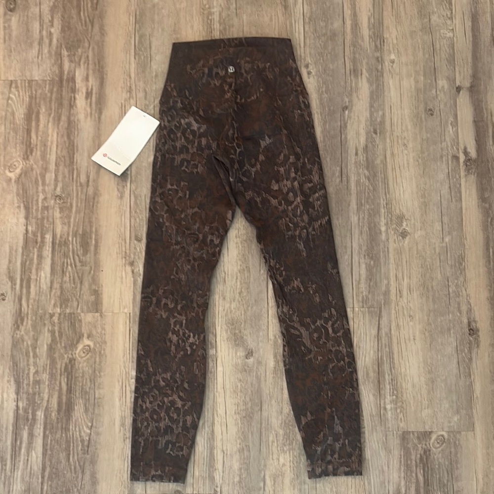 Lululemon Athletica Brown Patterned Leggings